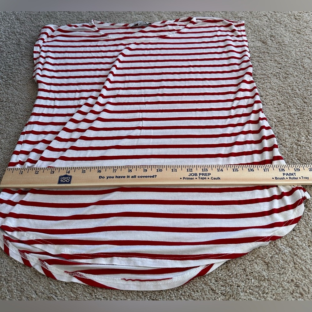 Green Envelope Striped Women's Top. Size M - Picture 7 of 8